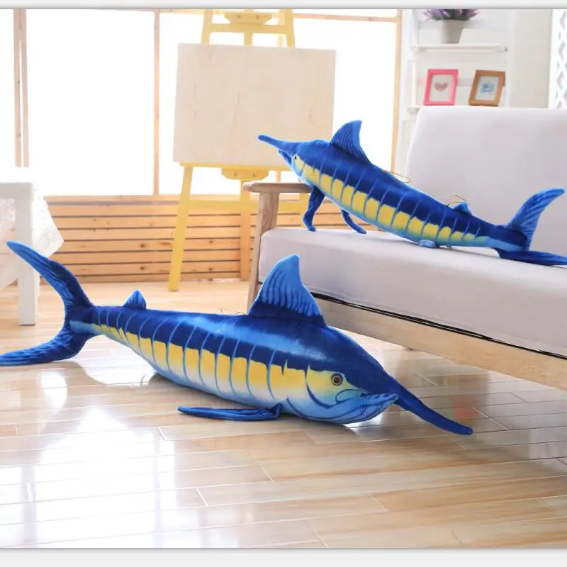 100cm/140cm Big Size Simulation Fish Toys Stuffed Soft Plush Blue marlin Makaira mazara Pillow Toys for Kids Girls Birthday Toys
100cm/140cm Big Size Simulation Fish Toys Stuffed Soft Plush Blue marlin Makaira mazara Pillow Toys for Kids Girls Birthday Toys