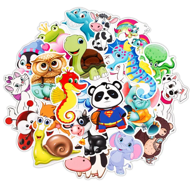 30PCS waterproof Cartoon Animal Stickers Kids Toy Sticker For DIY Luggage Laptop Skateboard Motorcycle Bike Bedroom Sticker
30PCS waterproof Cartoon Animal Stickers Kids Toy Sticker For DIY Luggage Laptop Skateboard Motorcycle Bike Bedroom Sticker