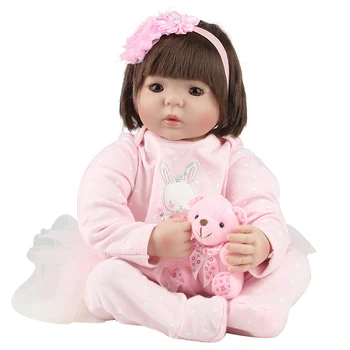 22inch Soft Silicone Reborn Baby Doll Handmade Vinyl Bebe Toys Reborn Brinquedos Early Education Reborn Baby Dolls For Gifts
22inch Soft Silicone Reborn Baby Doll Handmade Vinyl Bebe Toys Reborn Brinquedos Early Education Reborn Baby Dolls For Gifts