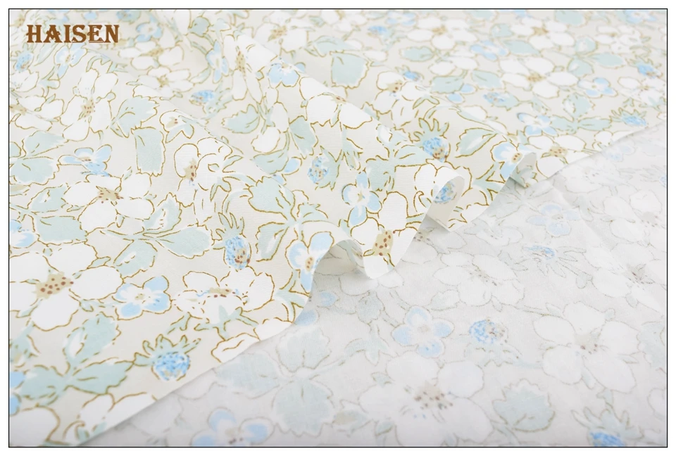 Haisen,Green Floral Series Cloth,Printed Twill Cotton Fabric For DIY Quilting&Sewing Baby&Child/Sheet,Pillow,Cushion Material Haisen,Green Floral Series Cloth,Printed Twill Cotton Fabric For DIY Quilting&Sewing Baby&Child/Sheet,Pillow,Cushion Material