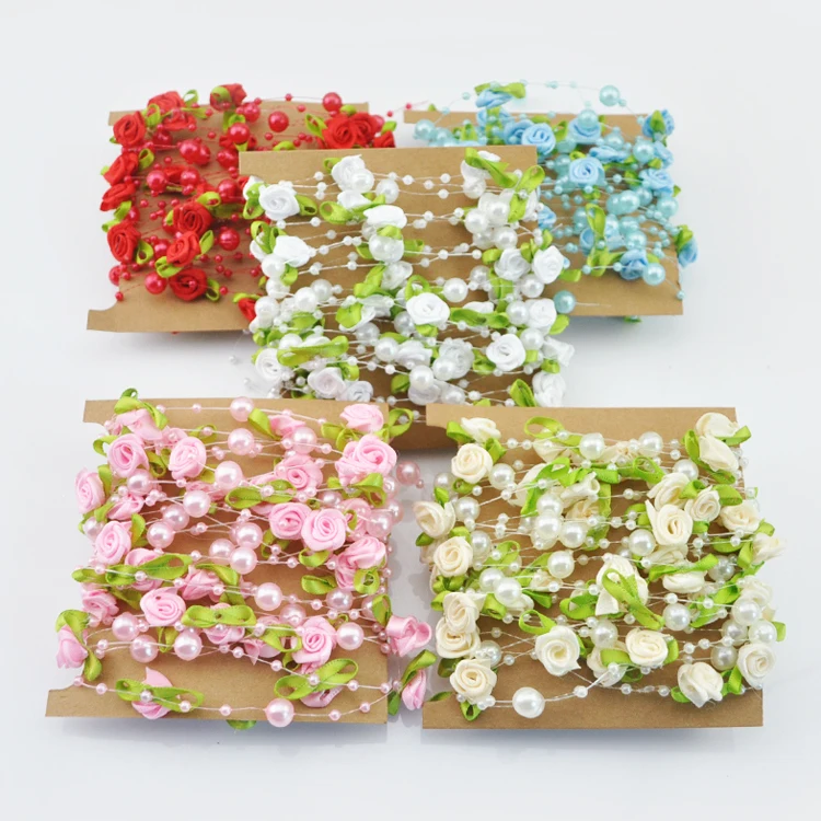 5 Meters/bag Fishing Line Pearls diy Cloth art rose flower wedding party decorative crafts Multicolor artificial flowers
5 Meters/bag Fishing Line Pearls diy Cloth art rose flower wedding party decorative crafts Multicolor artificial flowers