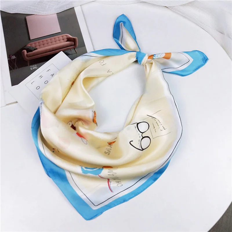 70*70cm Small Square Scarf Female Spring Autumn Soft Decorative Head Scarves Stripe Print Kerchief Neck Wrap Lady Handbag Ribbon
70*70cm Small Square Scarf Female Spring Autumn Soft Decorative Head Scarves Stripe Print Kerchief Neck Wrap Lady Handbag Ribbon