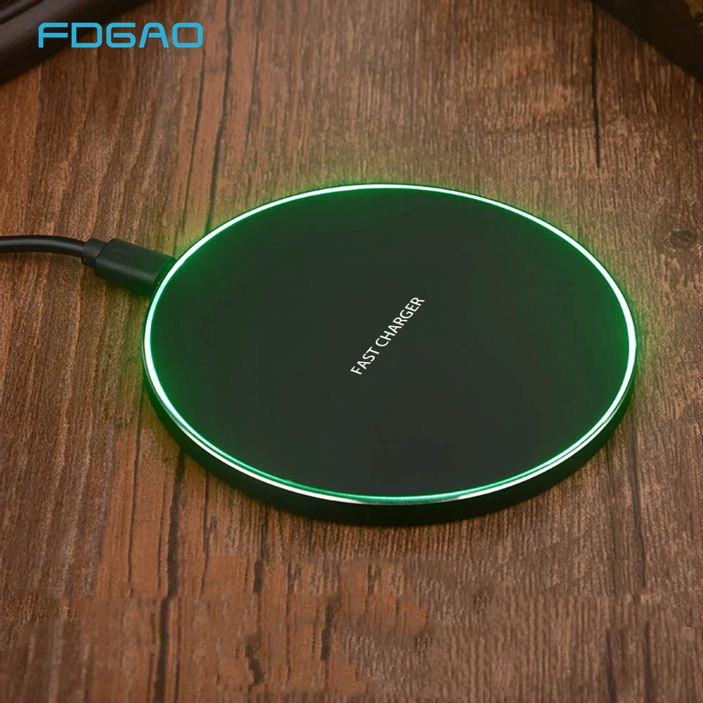 FDGAO Quick Qi Wireless Charger For iPhone XR 8 Plus X XS Max QC3.0 10W Fast Charging for Samsung S9 S8 Note 9 8 USB Charge Pad
FDGAO Quick Qi Wireless Charger For iPhone XR 8 Plus X XS Max QC3.0 10W Fast Charging for Samsung S9 S8 Note 9 8 USB Charge Pad