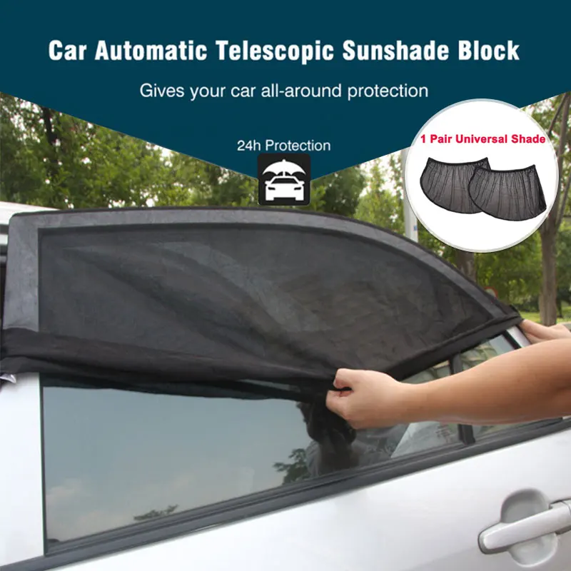 2Pcs Auto Car Sunshade Side Rear Window Sun Shade Mesh Car Visor Shield Cover UV Protection Adjustable Curtain 100x52cm
2Pcs Auto Car Sunshade Side Rear Window Sun Shade Mesh Car Visor Shield Cover UV Protection Adjustable Curtain 100x52cm