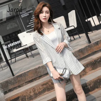 Summer Striped Work Sets Short Suits for Women casual style Blazer & Hot Shorts Ladies Suit 2 Pieces Set 2019 Feminino
Summer Striped Work Sets Short Suits for Women casual style Blazer & Hot Shorts Ladies Suit 2 Pieces Set 2019 Feminino