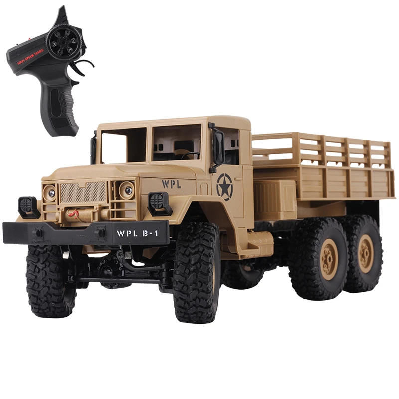 

WPL B-16 1:16 Remote Control Military Truck 6 Wheels Drive Off-Road RC Car 4WD battery-powered Climbing Car RTR Toy for Children