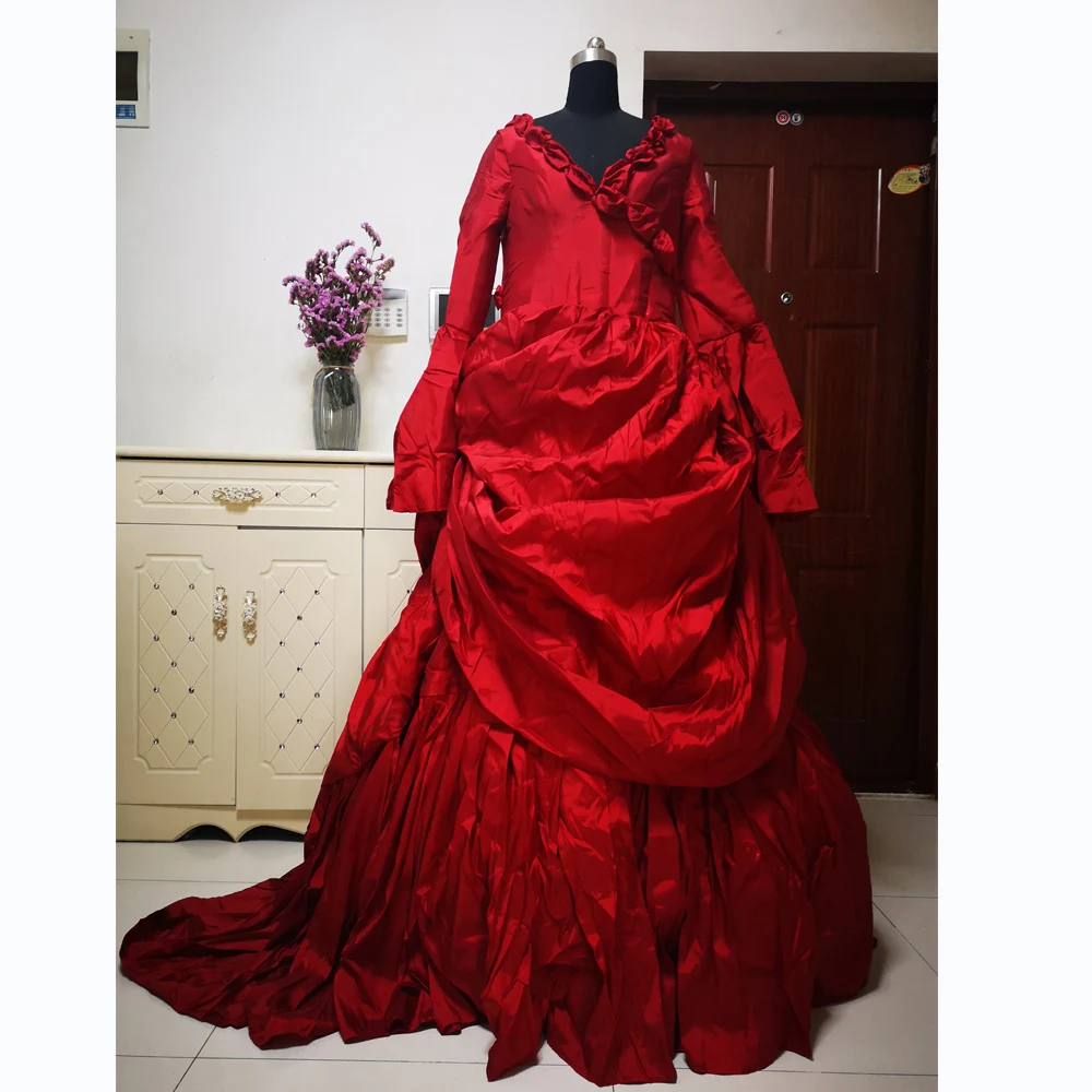 new red Vintage costumes 18th Duchess Retro medieval Renaissance Reenactment Theatre Civil war Victorian dress D-266
new red Vintage costumes 18th Duchess Retro medieval Renaissance Reenactment Theatre Civil war Victorian dress D-266