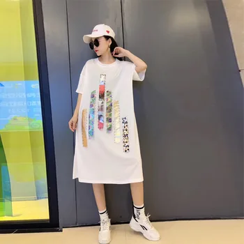 Dress summer 2019 summer print gilding fashion pattern large size women's fat MM beaded loose long women's dress
Dress summer 2019 summer print gilding fashion pattern large size women's fat MM beaded loose long women's dress