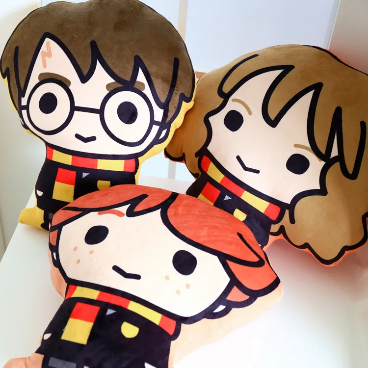 36cm Q version of Harry Potter Hermione Ron Print plush toy Pillow Cushion