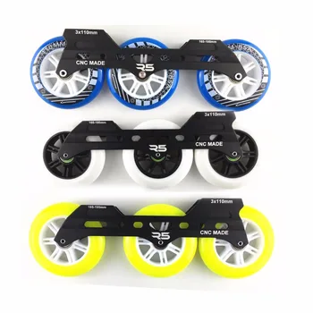 JEERKOOL Inline Speed Skates Base 3*110mm Aluminium Alloy Skates Frame 150 to 195mm Mount Distance Frame Length 273mm DJ28
JEERKOOL Inline Speed Skates Base 3*110mm Aluminium Alloy Skates Frame 150 to 195mm Mount Distance Frame Length 273mm DJ28