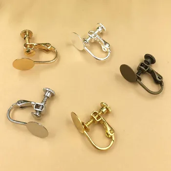 No Pierced Clip On Rotate Screw Back Earrings 8mm Flat Circle Glue Pad Cabochon Base DIY Earrings Jewelry Accessories Findings
No Pierced Clip On Rotate Screw Back Earrings 8mm Flat Circle Glue Pad Cabochon Base DIY Earrings Jewelry Accessories Findings