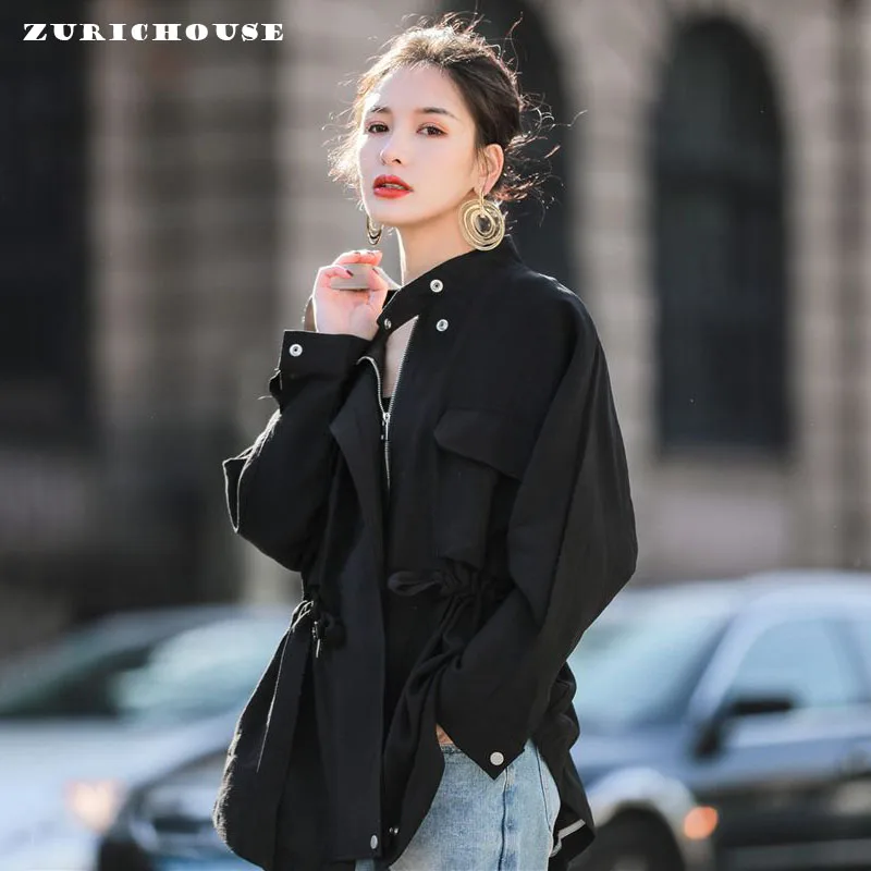 Harajuku Style Stand Collar Design Spring Jacket Women 2019 New High Stree Fashion Bandage Windbreaker Oversized Women Jacket
Harajuku Style Stand Collar Design Spring Jacket Women 2019 New High Stree Fashion Bandage Windbreaker Oversized Women Jacket