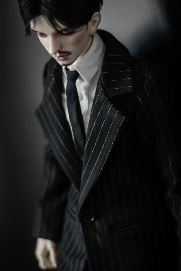 Одежда для куклы BJD комплект пальто в полоску с президентом 1/4 1/3 SD MSD SSDF длинная