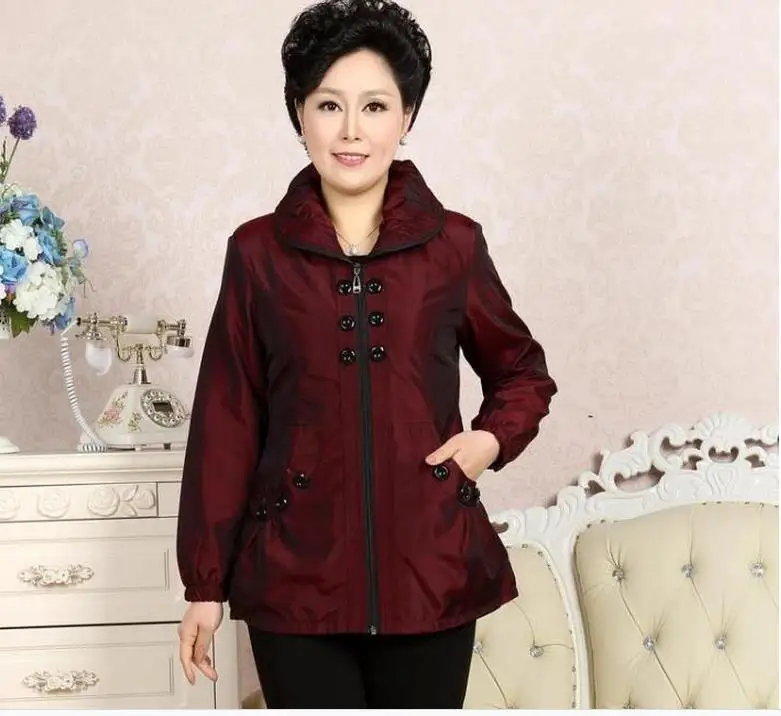 Coats Jackets XL-4XL 2018 women's middle-aged middle-aged mother Spring Autumn thin Slim coat jacket spring free shipping
Coats Jackets XL-4XL 2018 women's middle-aged middle-aged mother Spring Autumn thin Slim coat jacket spring free shipping