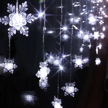 4M 100 LED 18P Snowflake Curtain String Lights Ice Bar Strip Holiday Christmas Wedding Xmas Decor 110V/220V US/EU/UK/AU Plug
4M 100 LED 18P Snowflake Curtain String Lights Ice Bar Strip Holiday Christmas Wedding Xmas Decor 110V/220V US/EU/UK/AU Plug