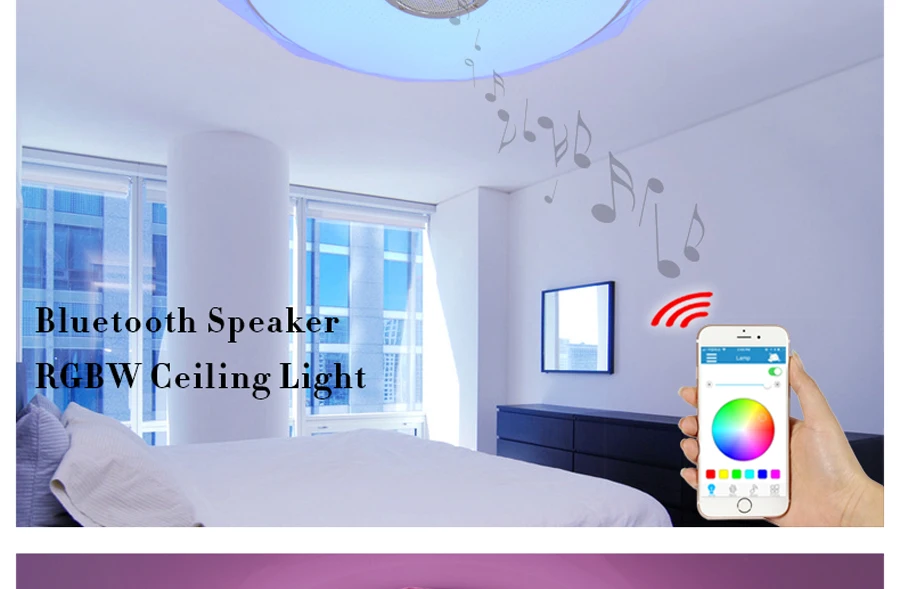 Plafoniera Con Altoparlante : Acquista moderno smart remote control e app music plafoniere con
