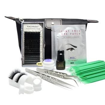 NAGARAKU Portable Eyelashes Extension Kit Makeup Set tools for grafting eyelashes tweezers glue U-Shape lash holder eye pads
NAGARAKU Portable Eyelashes Extension Kit Makeup Set tools for grafting eyelashes tweezers glue U-Shape lash holder eye pads