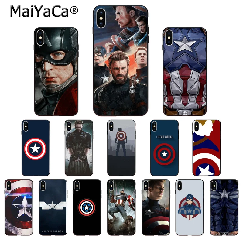 MaiYaCa Marvel Captain America TPU Soft black Phone Case Cover for Apple iPhone 8 7 6 6S Plus X XS MAX 5 5S SE XR Cellphones
MaiYaCa Marvel Captain America TPU Soft black Phone Case Cover for Apple iPhone 8 7 6 6S Plus X XS MAX 5 5S SE XR Cellphones