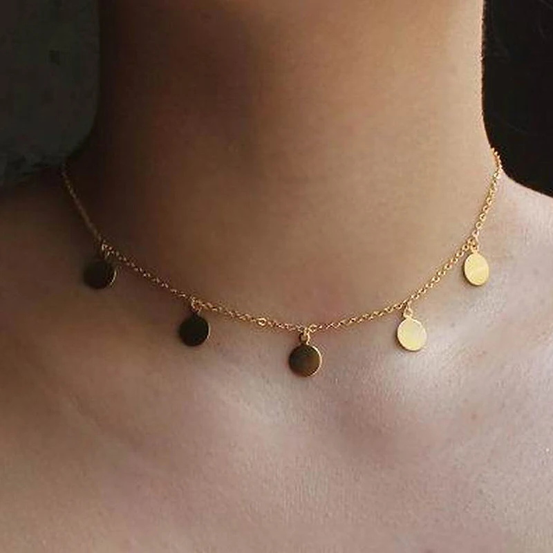 New Fashion Handmade Gold & Silver Color Coin Choker Collar Necklaces tassel Sequins Choker Necklaces for women jewelry
New Fashion Handmade Gold & Silver Color Coin Choker Collar Necklaces tassel Sequins Choker Necklaces for women jewelry