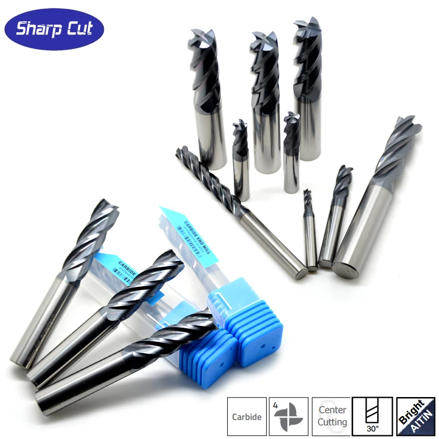 1pc Sharp Cut 4 Flutes Straight Shank CNC Carbide End Mill Cutter End Milling Knife Tungsten carbide Milling Cutter End Mills
1pc Sharp Cut 4 Flutes Straight Shank CNC Carbide End Mill Cutter End Milling Knife Tungsten carbide Milling Cutter End Mills