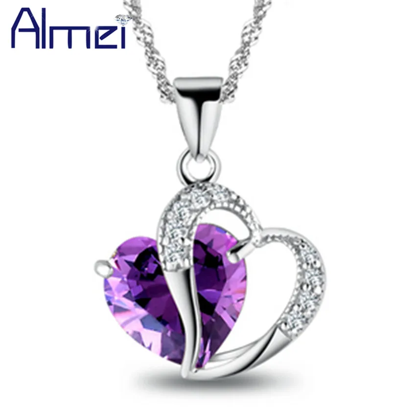 Almei Love Heart Blue Pink Crystal Pendant Necklace for Women Best Friends Gift Silver Color Long Necklaces Jewelry Bijoux N673
Almei Love Heart Blue Pink Crystal Pendant Necklace for Women Best Friends Gift Silver Color Long Necklaces Jewelry Bijoux N673