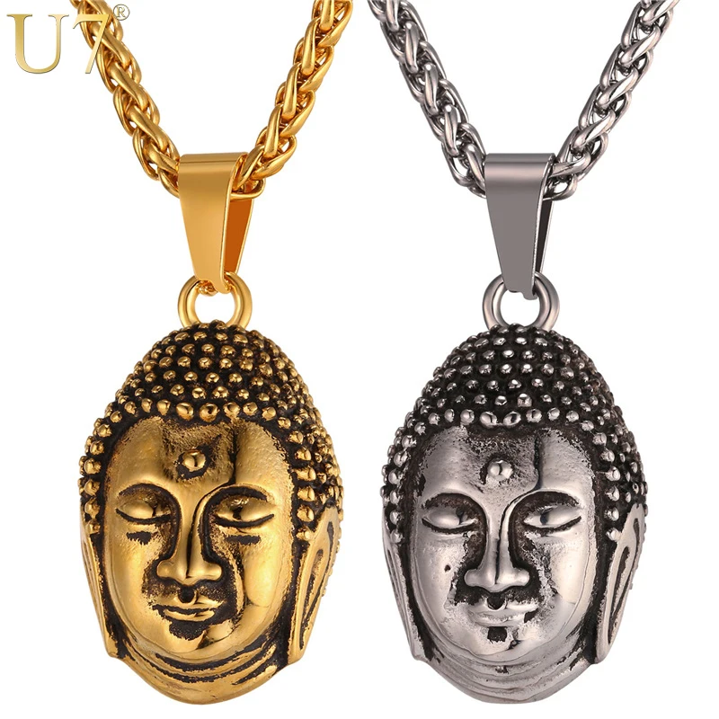 U7 Tathagata Sakyamuni Necklace For Men/Women Buddhist Gold Color Stainless Steel Buddha Buddhism jewelry India Thailand P1053
U7 Tathagata Sakyamuni Necklace For Men/Women Buddhist Gold Color Stainless Steel Buddha Buddhism jewelry India Thailand P1053