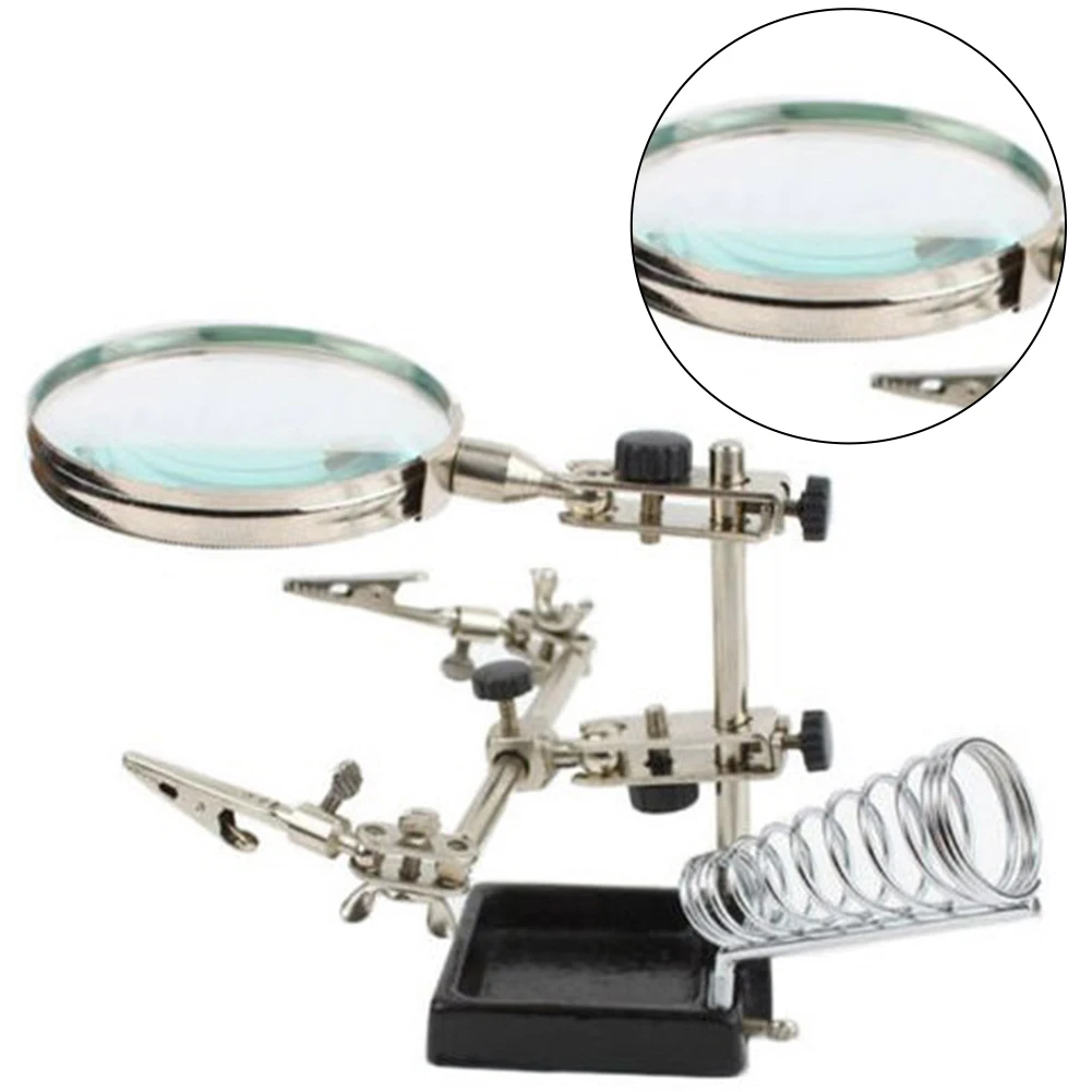 Magnifying Glass Stand Desktop Magnification Third Hand Clamp Home Gift Professional Helping Magnifier Jewelry Loupe Holder
Magnifying Glass Stand Desktop Magnification Third Hand Clamp Home Gift Professional Helping Magnifier Jewelry Loupe Holder
