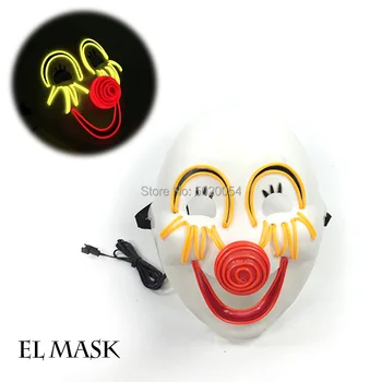 High Quality Smile Joker Clown Face Mask Masquerade Full Face EL Wire Lighting Mask For Halloween Cosplay Props
High Quality Smile Joker Clown Face Mask Masquerade Full Face EL Wire Lighting Mask For Halloween Cosplay Props