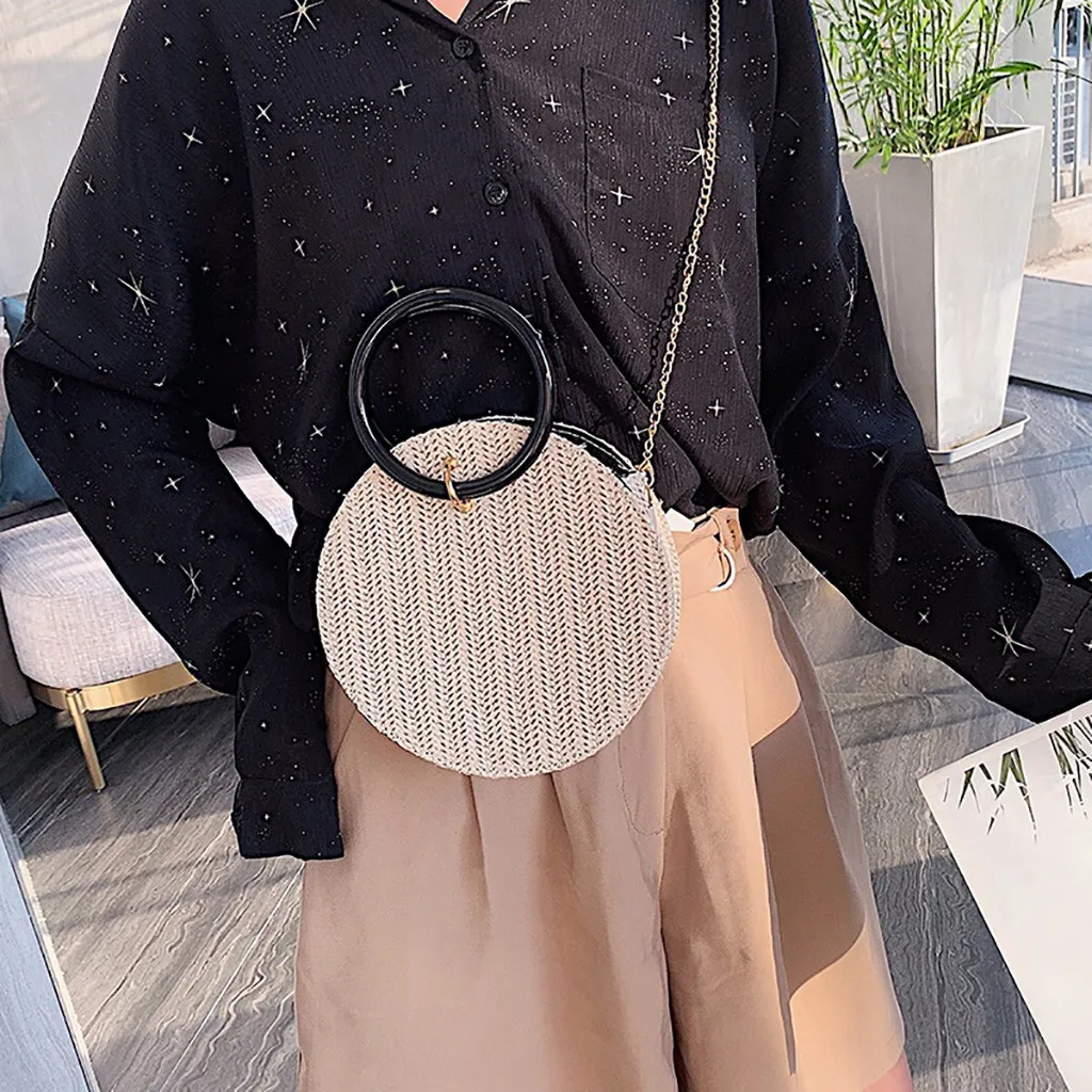Handbags Bag Ladies Women Straw Wild Messenger Bag Fashion Shoulder Bag Small Round Bag crossbody bag
Handbags Bag Ladies Women Straw Wild Messenger Bag Fashion Shoulder Bag Small Round Bag crossbody bag