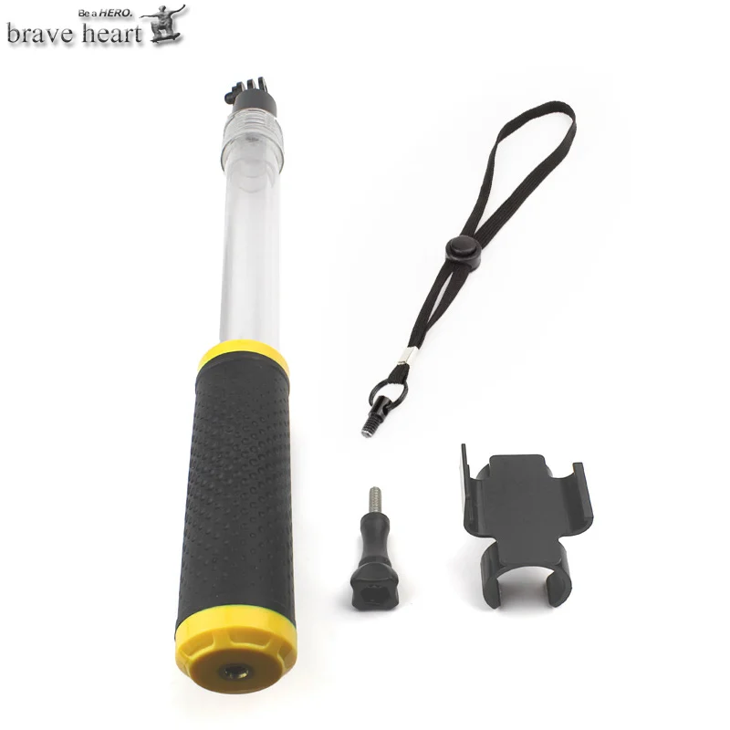 

brave heart Pole EVO Float Floaty Go pro selfie stick Monopod tripod For Gopro Hero 4 3+ 3 SJCAM SJ4000 xiaomi yi II 2 4K camera