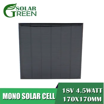 18V Solar Panel Standard Epoxy Monocrystalline Silicon charge 12V Battery Charge 250mA 4.5Watt 4.5W Module Mini Solar Cell
18V Solar Panel Standard Epoxy Monocrystalline Silicon charge 12V Battery Charge 250mA 4.5Watt 4.5W Module Mini Solar Cell