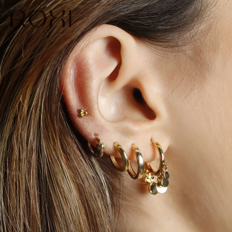 ROXI Minimalist Korean Earrings for Women 925 Sterling Silver Earrings Fashion Jewelry Three Ball Stud Earrings Cartilage Helix
ROXI Minimalist Korean Earrings for Women 925 Sterling Silver Earrings Fashion Jewelry Three Ball Stud Earrings Cartilage Helix