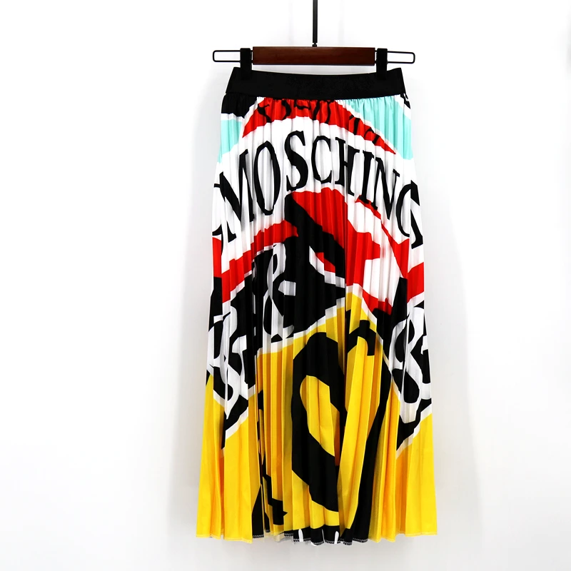 English Letters Fashion Skirt Waist Skirt Women Elastic Waist Spring Summer Pleated Long Skirts Female
English Letters Fashion Skirt Waist Skirt Women Elastic Waist Spring Summer Pleated Long Skirts Female