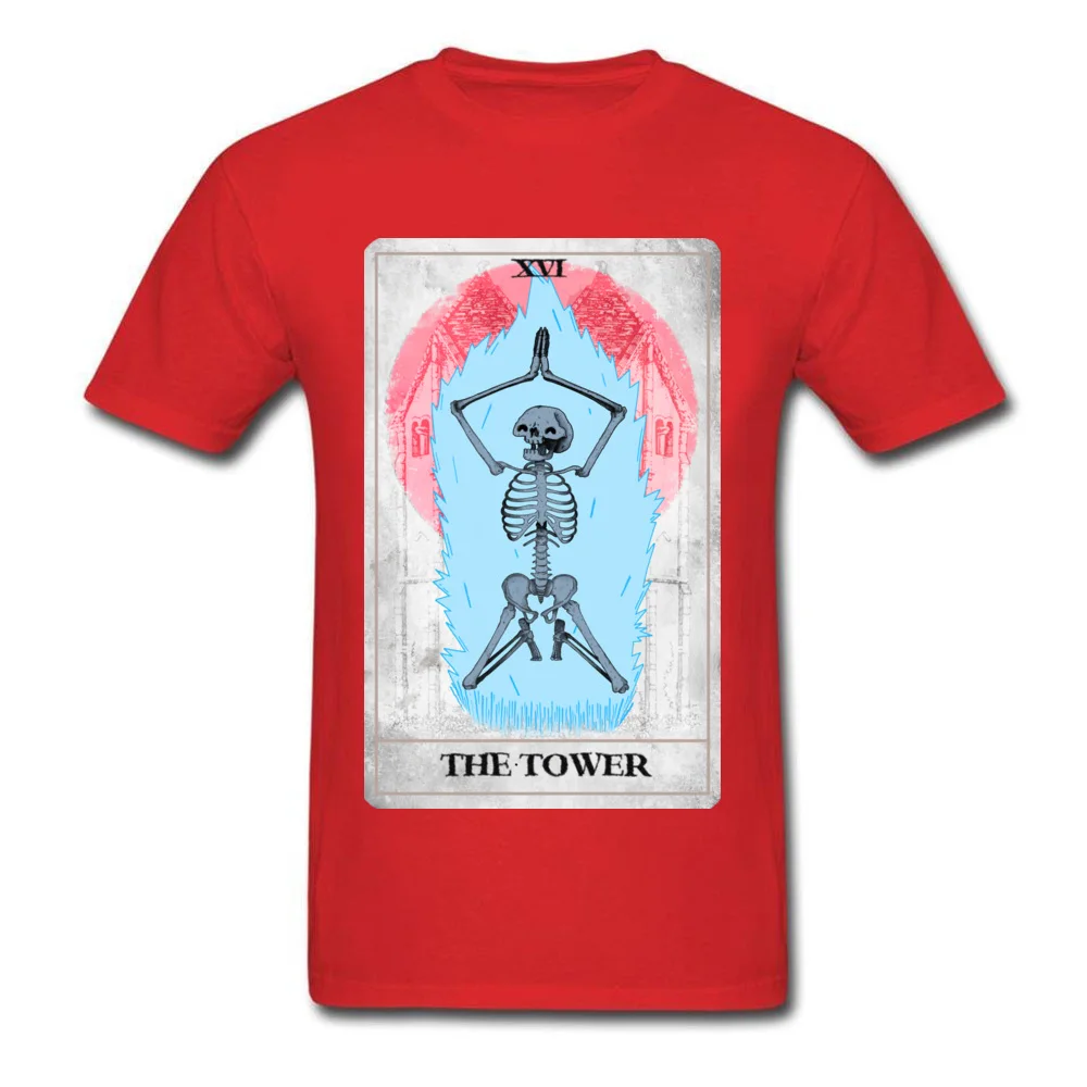 Men's T Shirts The Tower Cool Tops Shirt All Cotton Crew Neck Short Sleeve Leisure Tshirts Labor Day Wholesale The Tower red