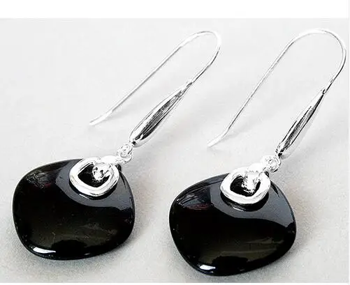 FASHION 925 SILVER NATURAL BLACK Natural Stone EARRINGS 14/5" lady's wedding jewelry pierced ear earring
FASHION 925 SILVER NATURAL BLACK Natural Stone EARRINGS 14/5" lady's wedding jewelry pierced ear earring