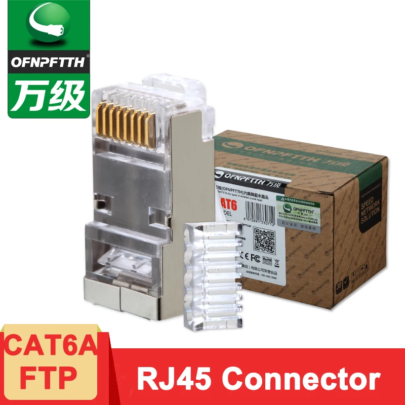 RJ45 Connector CAT6 CAT6A FTP 8P8C Gold-plated Network cable Modular Plug 100pcs
RJ45 Connector CAT6 CAT6A FTP 8P8C Gold-plated Network cable Modular Plug 100pcs