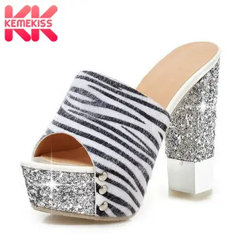 KemeKiss Fashion Women High Heel Sandals Striped Platform Thick Heel Summer Shoes Women Vacation Sexy Club Sandals Size 32-43
KemeKiss Fashion Women High Heel Sandals Striped Platform Thick Heel Summer Shoes Women Vacation Sexy Club Sandals Size 32-43