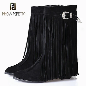 Prova Perfetto Winter Full Fringes Mid-calf Boots Euramerican Chunky High Heel Tassels Cow Suede Leather Pointed Toe Martin Boot
Prova Perfetto Winter Full Fringes Mid-calf Boots Euramerican Chunky High Heel Tassels Cow Suede Leather Pointed Toe Martin Boot