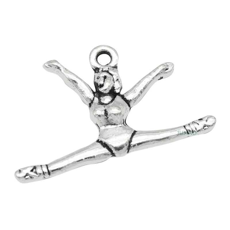 20pcs/lot--Antique Silver 3D Gymnastics Charms Pendants 27x16mm | Украшения и аксессуары