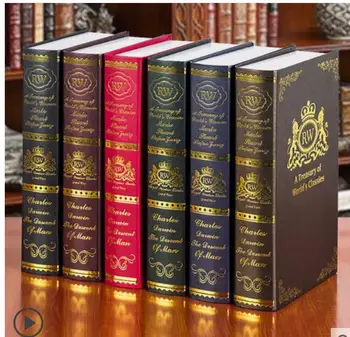 6PC Vintage decoration book gilding Maya simulation bookcase prop false book model simple home English modern series
6PC Vintage decoration book gilding Maya simulation bookcase prop false book model simple home English modern series