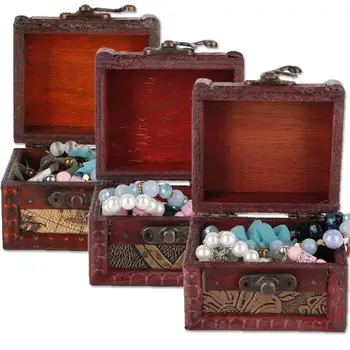 Mini Vintage Handcraft Wooden Jewelry Box Container Ring Earring Necklace Bracelet Storage Holder Jewelry Organizer For Jeweler
Mini Vintage Handcraft Wooden Jewelry Box Container Ring Earring Necklace Bracelet Storage Holder Jewelry Organizer For Jeweler