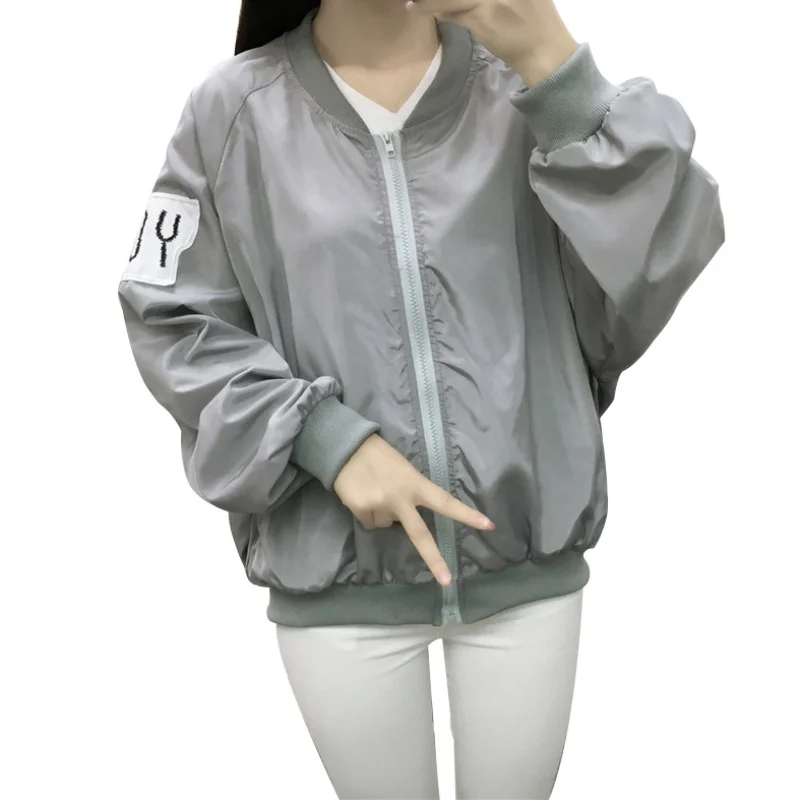 Autumn Women Fashion Basic Bomber Jacket Lady Baseball Letter Print Jacket Long Sleeve Coat Casual Thin Slim Fit Outerwear
Autumn Women Fashion Basic Bomber Jacket Lady Baseball Letter Print Jacket Long Sleeve Coat Casual Thin Slim Fit Outerwear