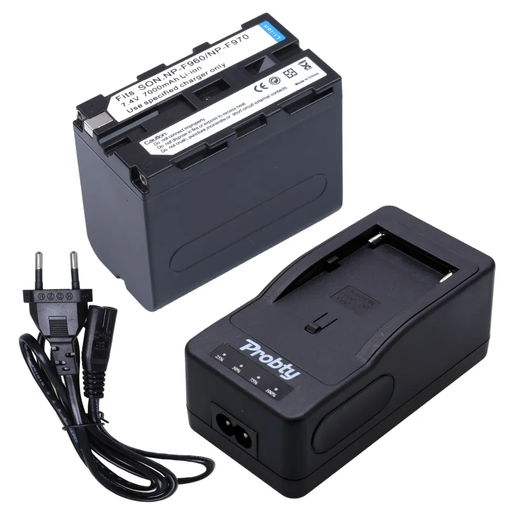 

1Pcs NP-F960 Battery + Quick Rapid Charger NP-F960 F950 F970 Rechargeable Camera Battery For Sony DCR-VX2100 FDR-AX1 FDR-AX1E