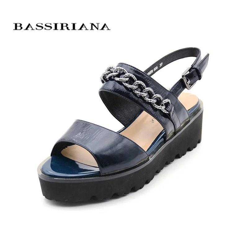 Patent leather sandals woman 2017 Casual Medium Wedges Black Blue Shoes woman Free shipping BASSIRIANA
Patent leather sandals woman 2017 Casual Medium Wedges Black Blue Shoes woman Free shipping BASSIRIANA