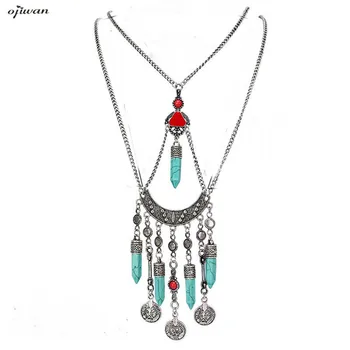 

Layered Necklace Maxi Collier Plastron Multi Strand Statement Long Bohemian Jewelry Turkish Bijoux Femme Collares Mujer