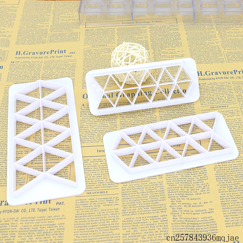 60sets Geometric Shape Cake Decorating Tool Fondant Cake Decor Mold Triangl Geometric Plastic Cookies Cutter Mould
60sets Geometric Shape Cake Decorating Tool Fondant Cake Decor Mold Triangl Geometric Plastic Cookies Cutter Mould