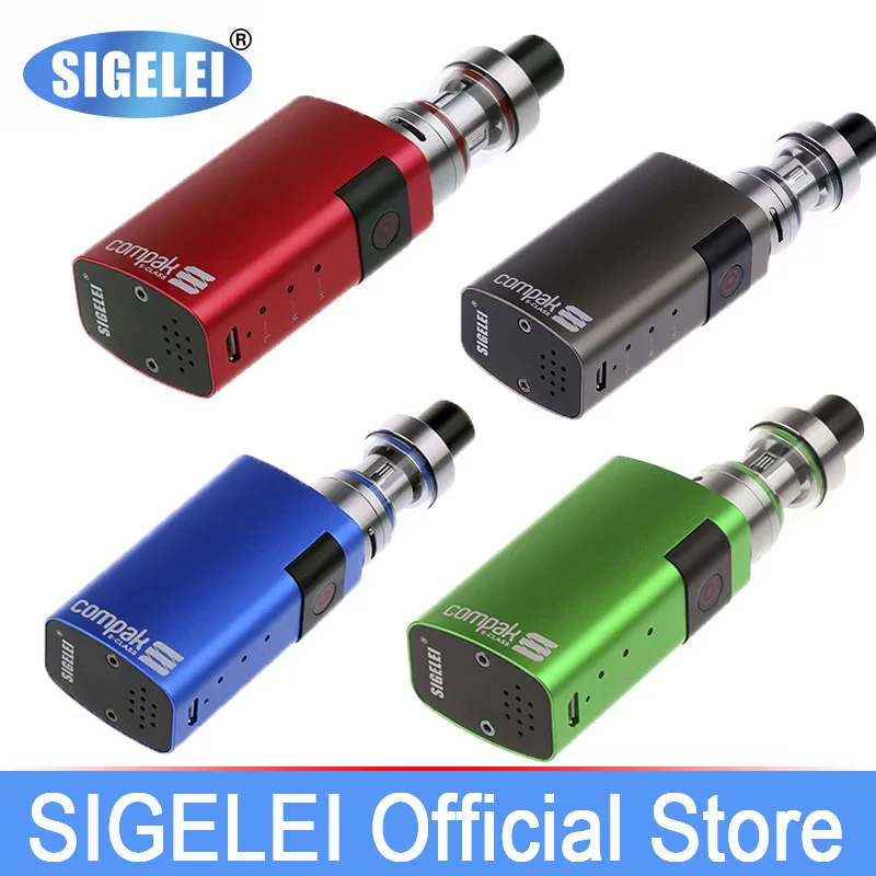 Набор Vape 2017 новейший Sigelei электронная сигарета compak-s комплект Карманный vape мод + 2
