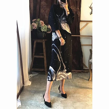 Miyake Fold Autumn New Female Printed Long Dress Korean Slim Maxi Dress Pleated Dresses
Miyake Fold Autumn New Female Printed Long Dress Korean Slim Maxi Dress Pleated Dresses
