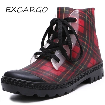 EXCARGO 43 Big Size Unisex Woman Rain Boots Short Tub 2018 Autumn New Waterproof Plaid Female Fashion Shoes Rubber Rainboots
EXCARGO 43 Big Size Unisex Woman Rain Boots Short Tub 2018 Autumn New Waterproof Plaid Female Fashion Shoes Rubber Rainboots