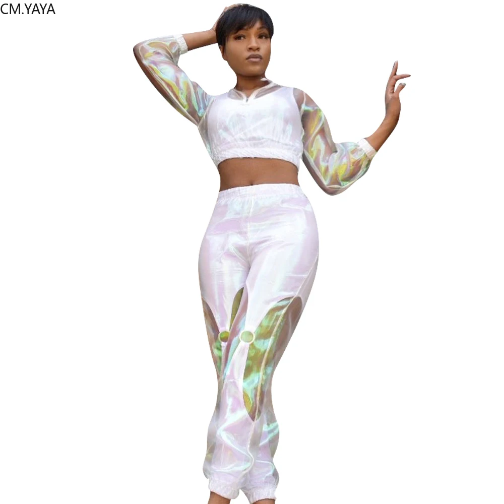 2019 Women summer Autumn two piece set Double perspective Crop Top Pants suit fashion Sportwear tracksuit outfits GLMN016
2019 Women summer Autumn two piece set Double perspective Crop Top Pants suit fashion Sportwear tracksuit outfits GLMN016